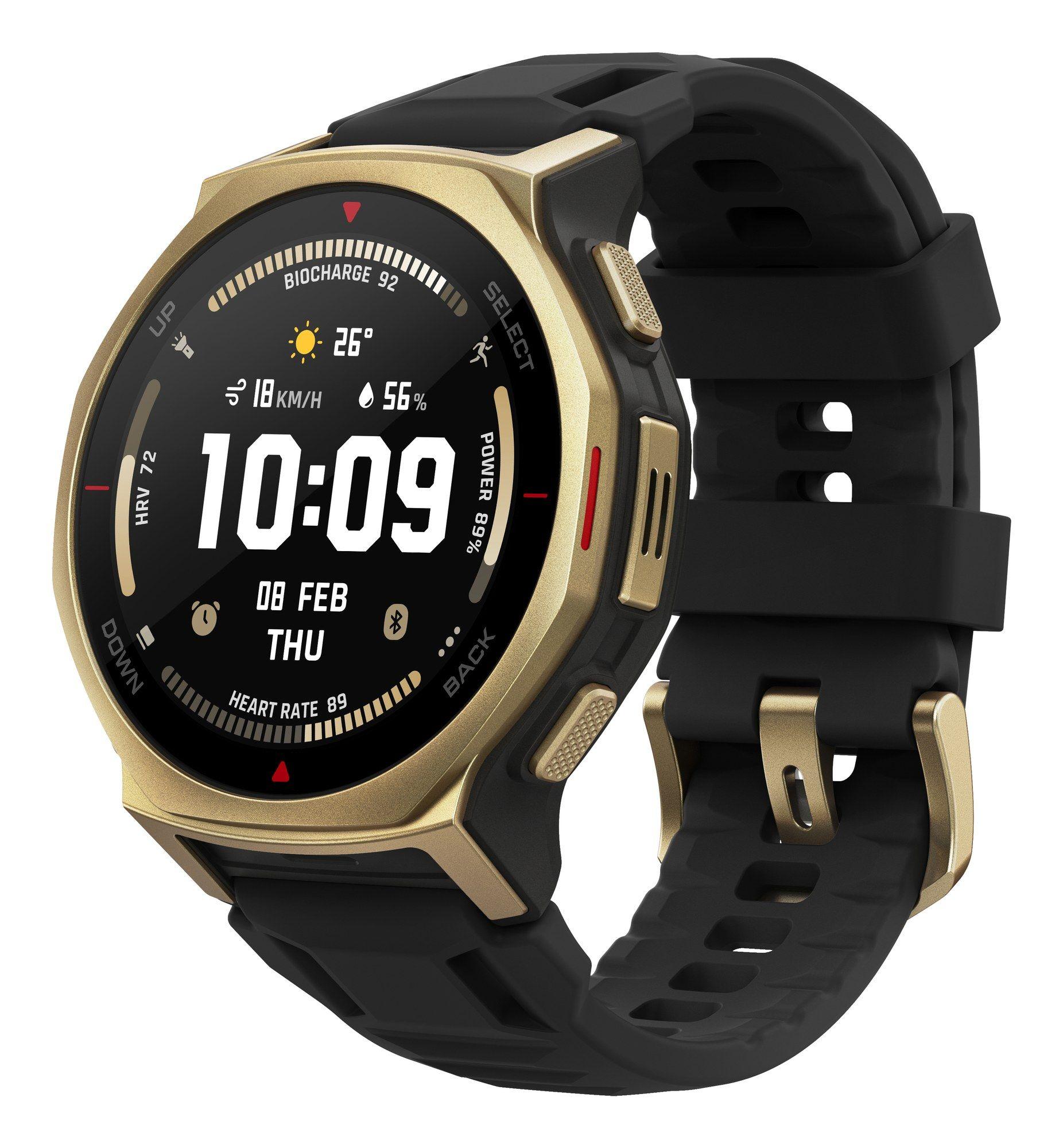 Smartwatch AMAZFIT T-Rex 3 Pro (44 mm - AMOLED 1,32" - GPS - 10 ATM - Preto e Dourado), miniatura 2