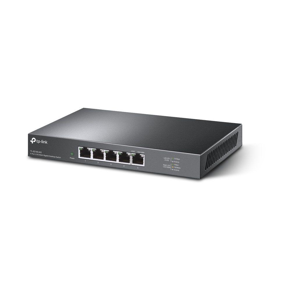 Switch TP-LINK TL-SG105-M2 (2.5G Ethernet - 1,5 MB - 25 Gbit/s - Preto)