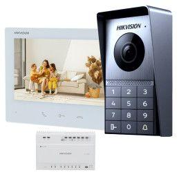 Kit de Videoporteiro HIKVISION DS-KIS705EY (2 Fios HD - Wi-Fi - Prateado/Branco) — miniatura 2