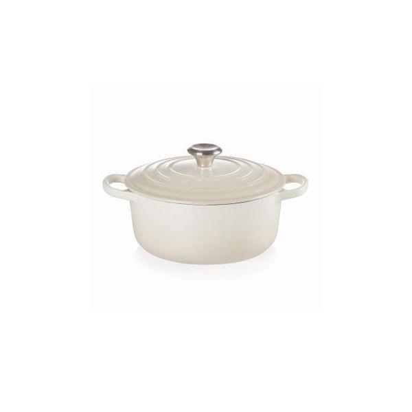 Tacho Redondo LE CREUSET Signature 21177207164430 (Ferro fundido - Ø 20 cm - Merengue)