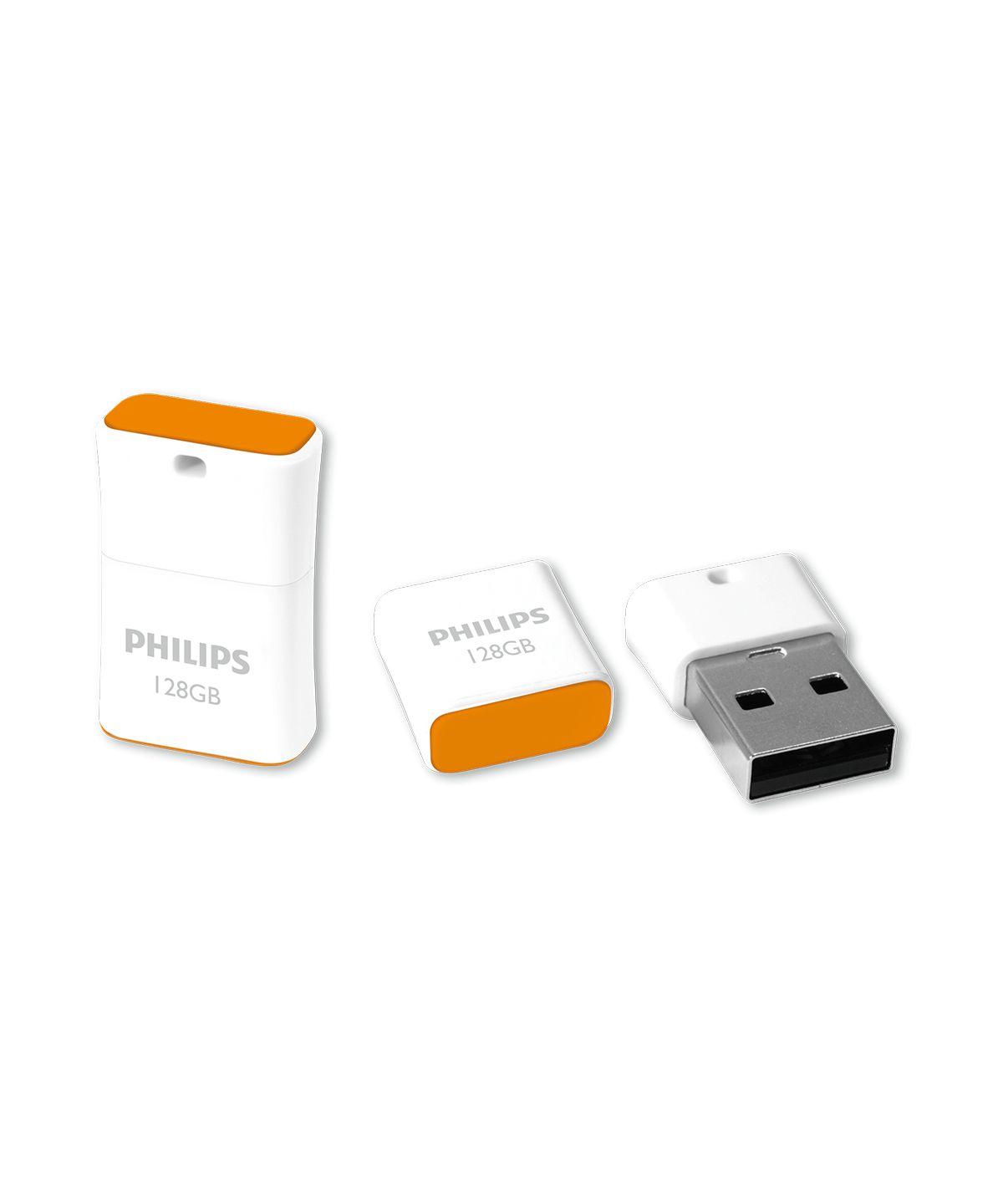Pen USB PHILIPS FM12FD85B/00 (Tampa - USB Type-A - 30 MB/s - Laranja e Branco), miniatura 3
