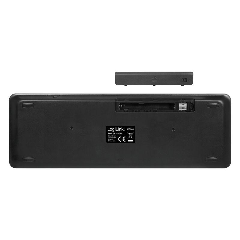 Teclado LOGILINK ID0188 (Mini - RF Wireless - Sem fios - Preto) — miniatura 3