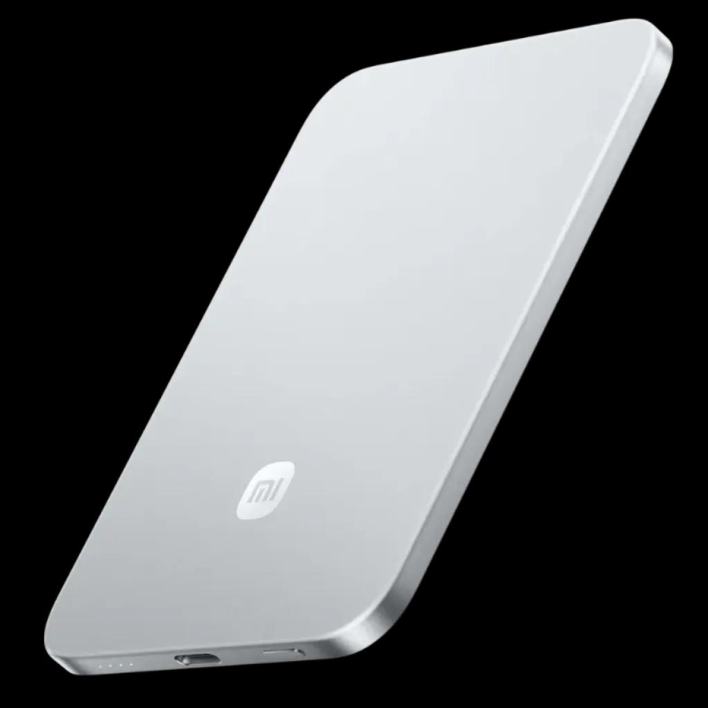 Powerbank Magnética XIAOMI UltraThin Magnetic Power Bank 5000 (5000 mAh - 15 W - USB Type-C - Prateado)