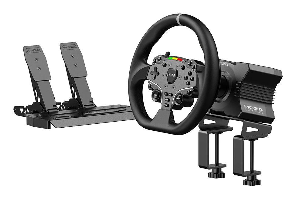 Conjunto de Volante e Pedais MOZA RACING R5 Bundle (PC - Com fios - Preto)