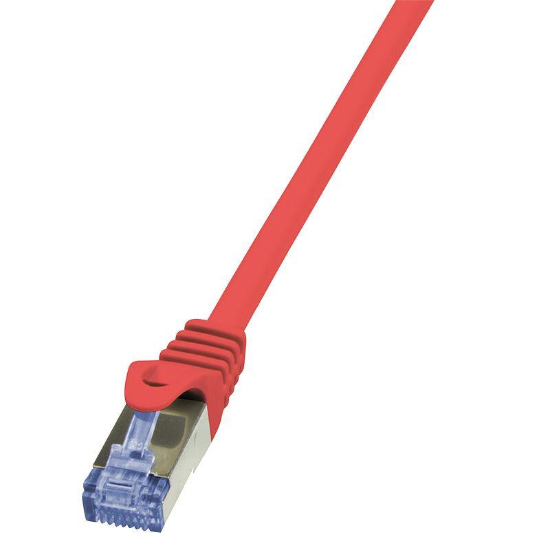 Cabo de Rede LOGILINK CQ3014S (0,25 m - Cat6A - RJ-45 - Vermelho)