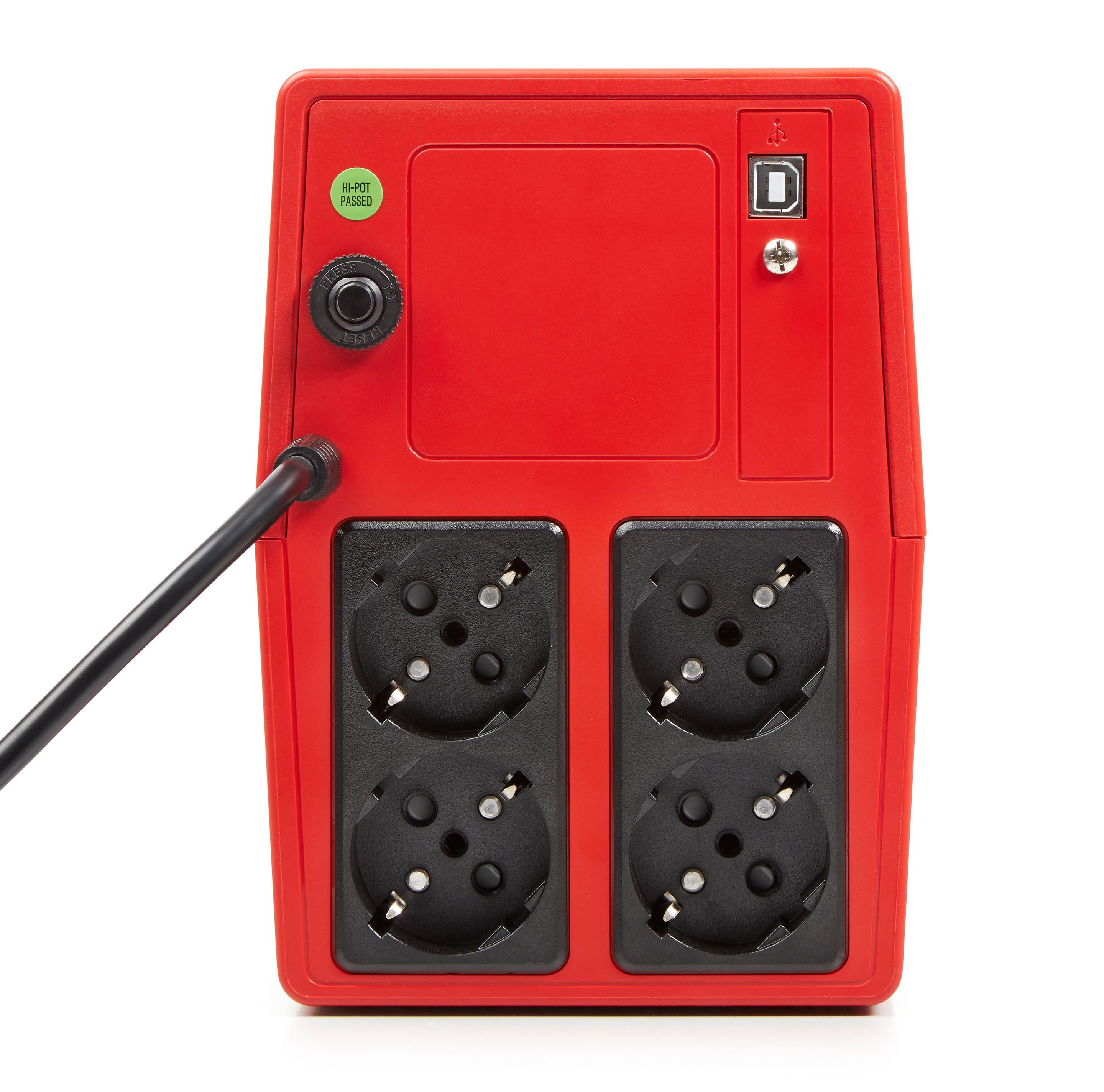 UPS SALICRU SPS ONE 1100VA V2 (USB HID - Windows, Linux, Unix, Mac - USB Type-B - Vermelho e Branco) — miniatura 4