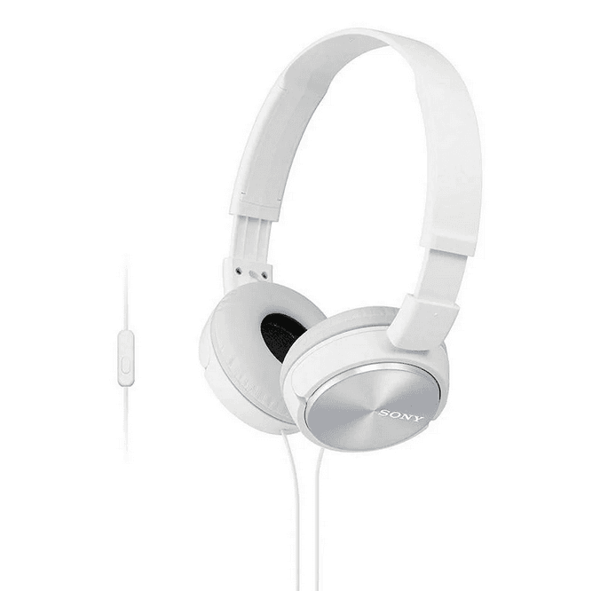 Auscultadores com Microfone SONY MDR-ZX310APW (Binaural - Com fios - Circum-aural - Branco)