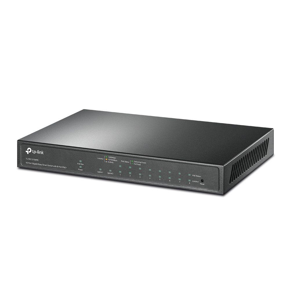 Switch TP-LINK TL-SG1210MPE (Gigabit Ethernet - 20 Gbit/s - L2 - Preto) — miniatura 2