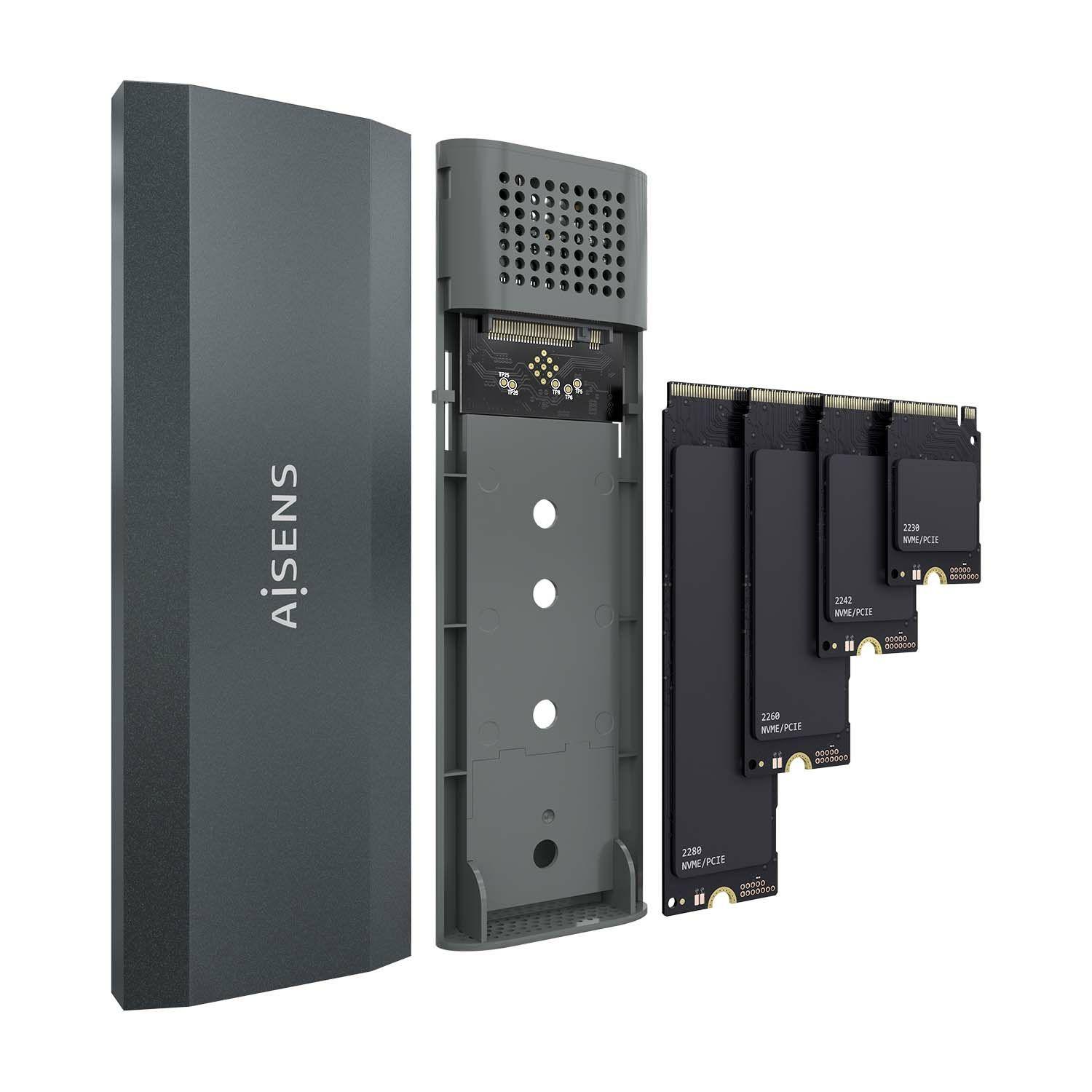 Caixa Externa M.2 AISENS ASM2-029GR (2 TB - M.2 - Cinzento) — miniatura 3