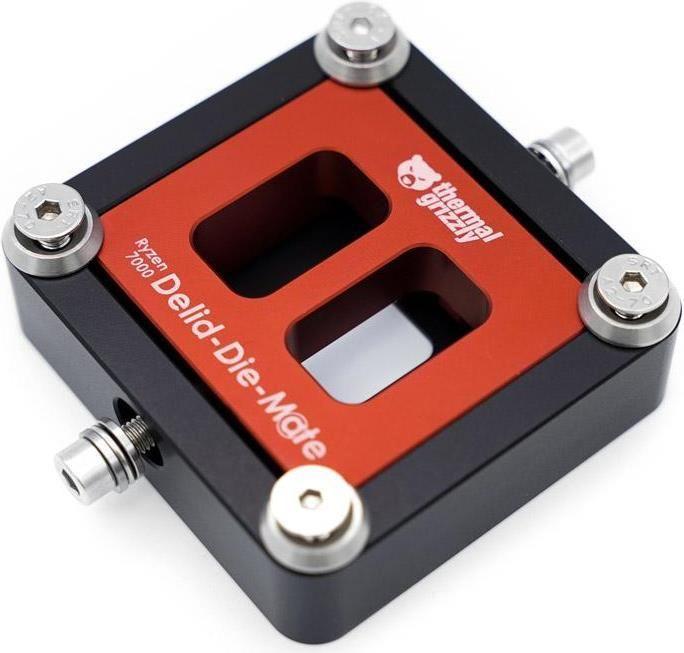 Ferramenta de Remoção do Espalhador de Calor THERMAL GRIZZLY Ryzen 7000 Delid-Die-Mate (Alumínio - Preto e Vermelho)