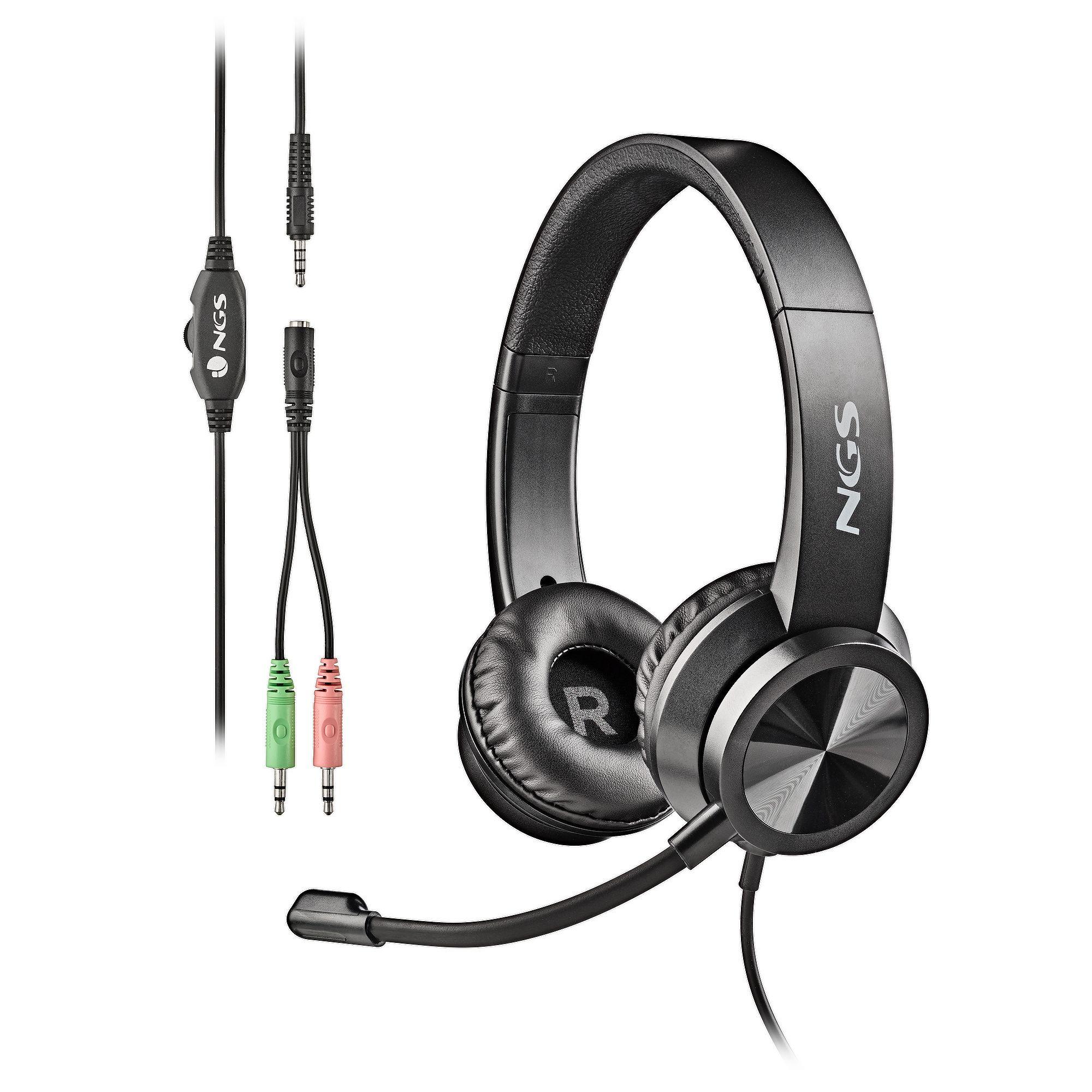 Headset Gaming NGS MSX11 PRO (Binaural - Com fios - Supra-aural - Preto)