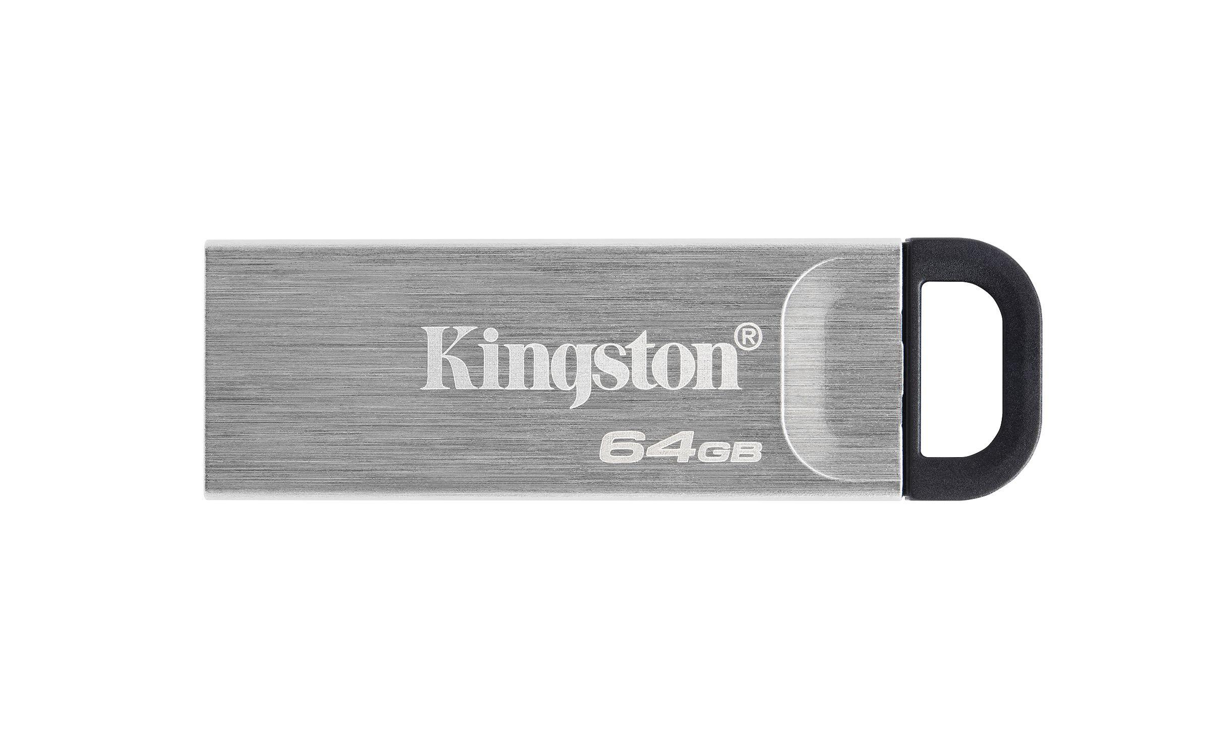 Pen USB KINGSTON DataTraveler Kyson (64 GB - Sem tampa - USB Type-A - Prateado)