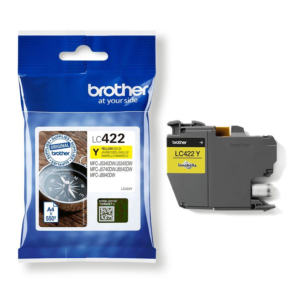 Tinteiro BROTHER LC422Y (550 páginas - Amarelo), miniatura 3