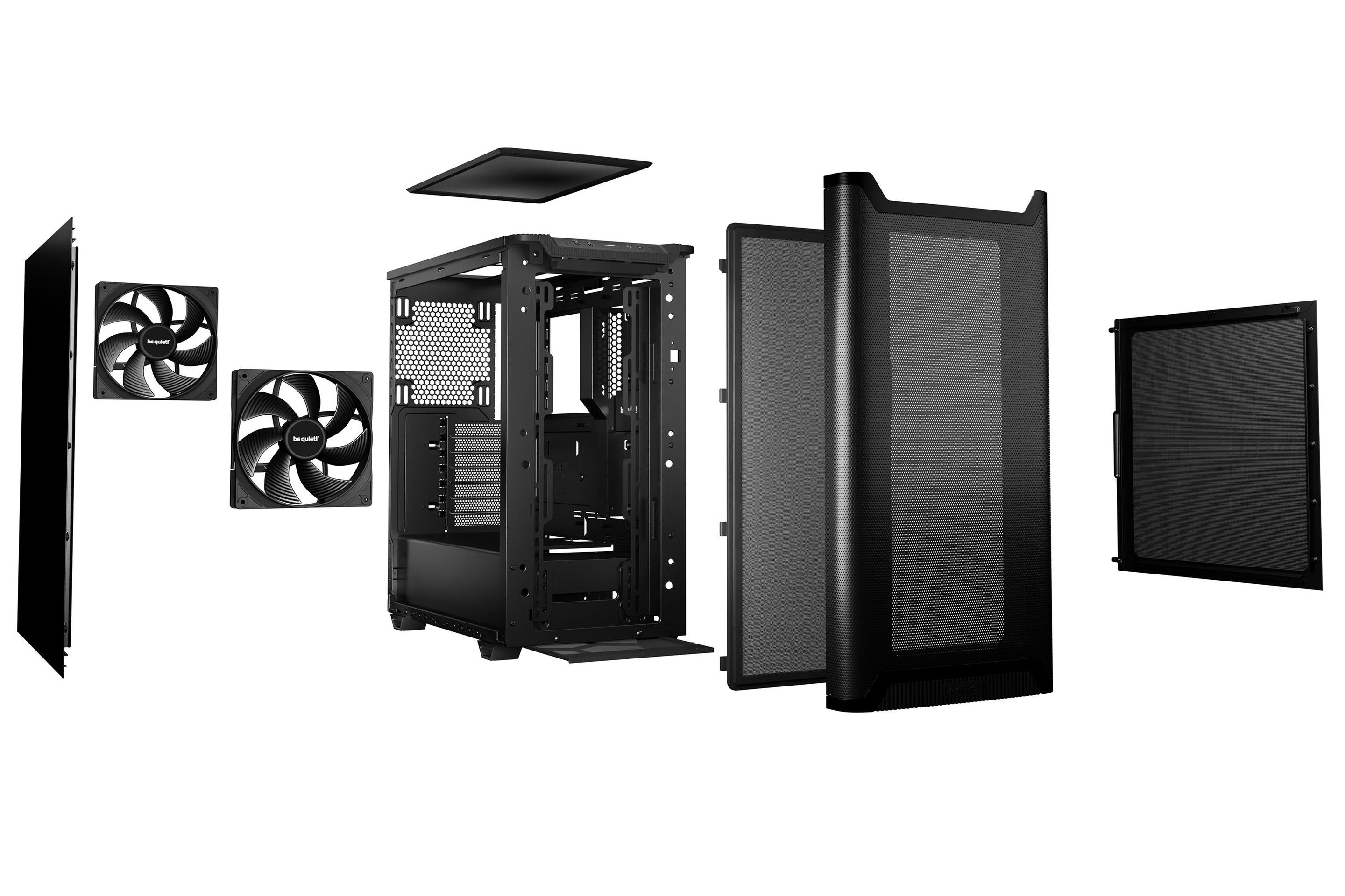 Caixa PC BE QUIET! Pure Base 501 Airflow (ATX, micro-ATX, Mini-ITX - ATX, PS2 - Midi Tower - Preto) — miniatura 4