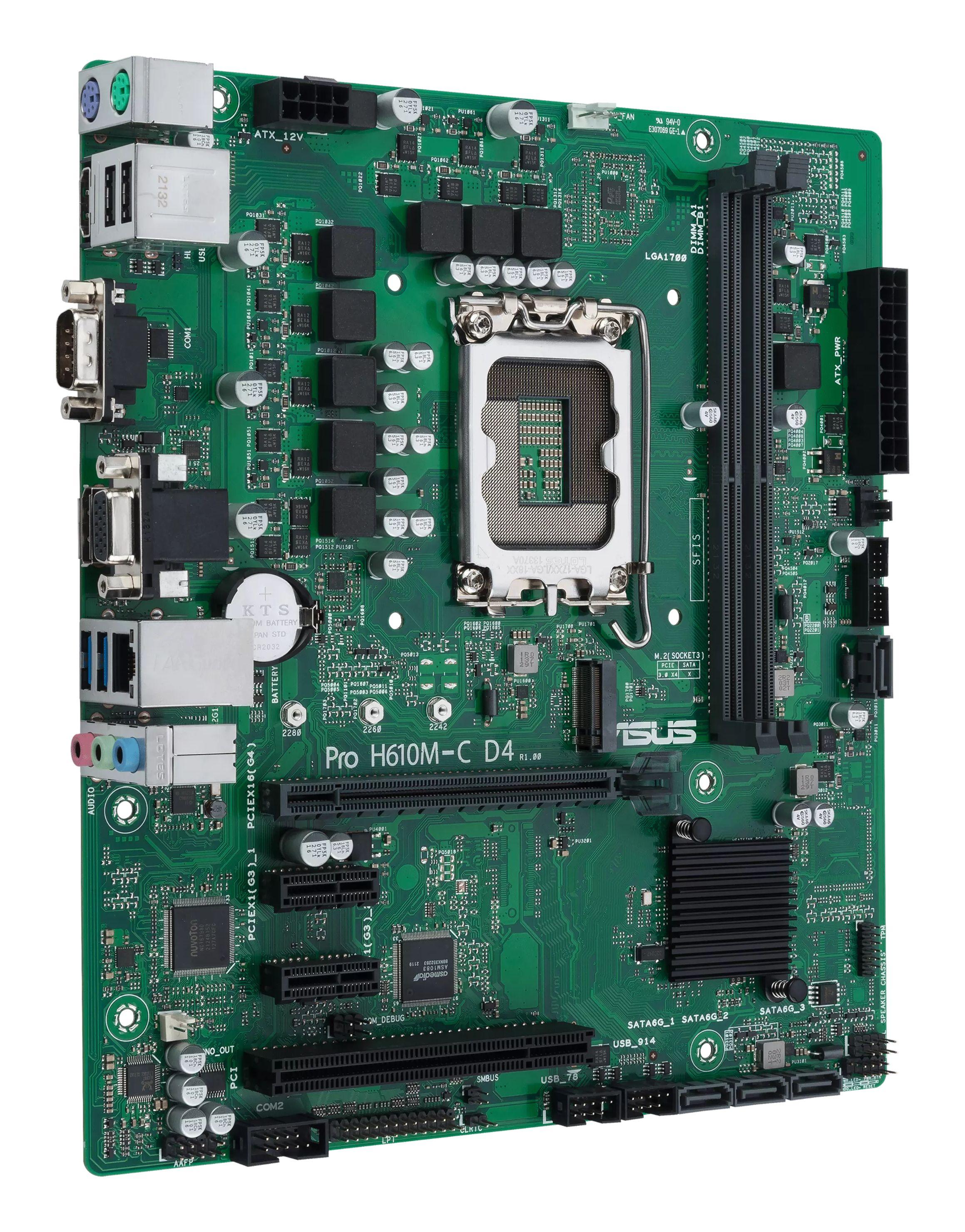 Motherboard ASUS PRO H610M-C D4-CSM (LGA 1700 - micro ATX - DDR4-SDRAM) — miniatura 3