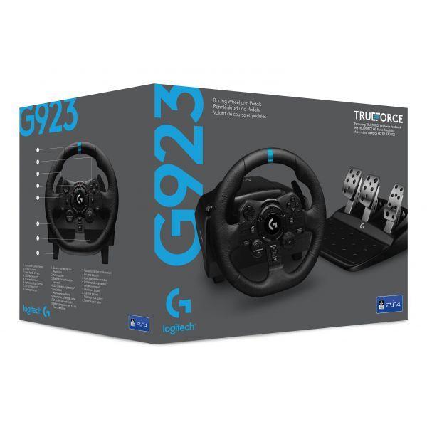 Conjunto de Volante, Pedais e Seletor de Velocidades LOGITECH G923 SE (PlayStation - Com fios - Preto) — miniatura 4
