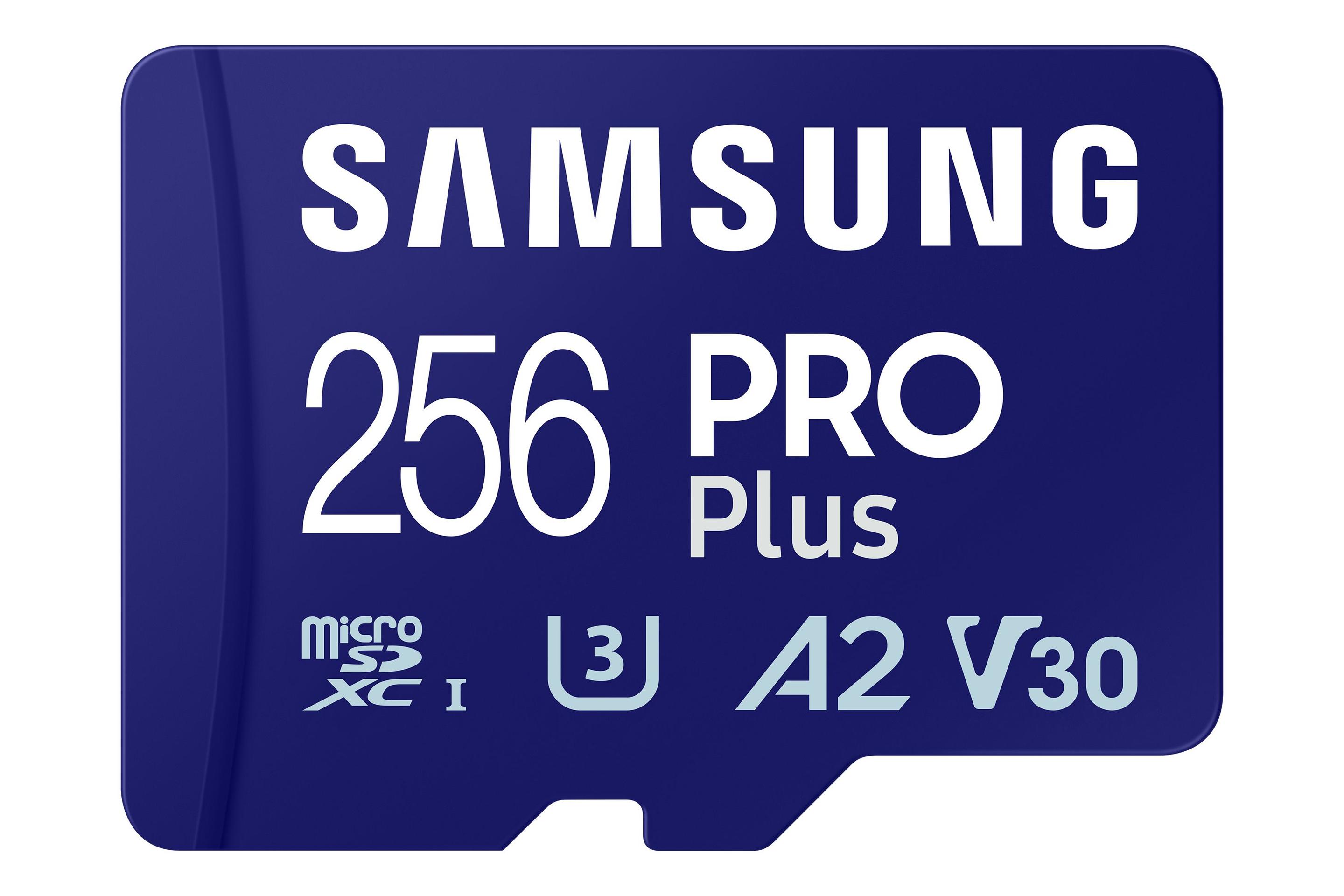 Cartão de Memória SAMSUNG PRO Plus MB-MD256SB/WW (256GB - Classe 10 - 180 MB/s - Azul)