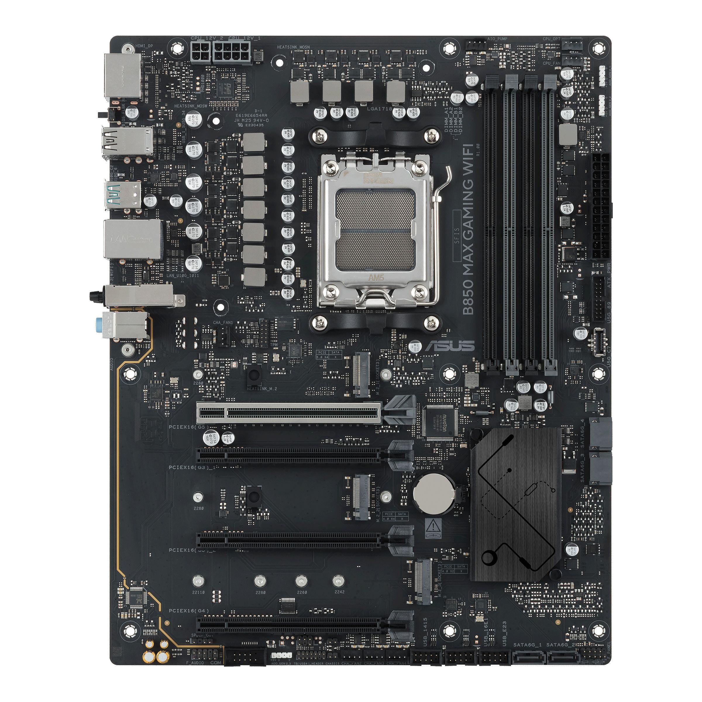 Motherboard ASUS B850 MAX GAMING WIFI (AM5 - ATX - Duplo canal - Preto), miniatura 8