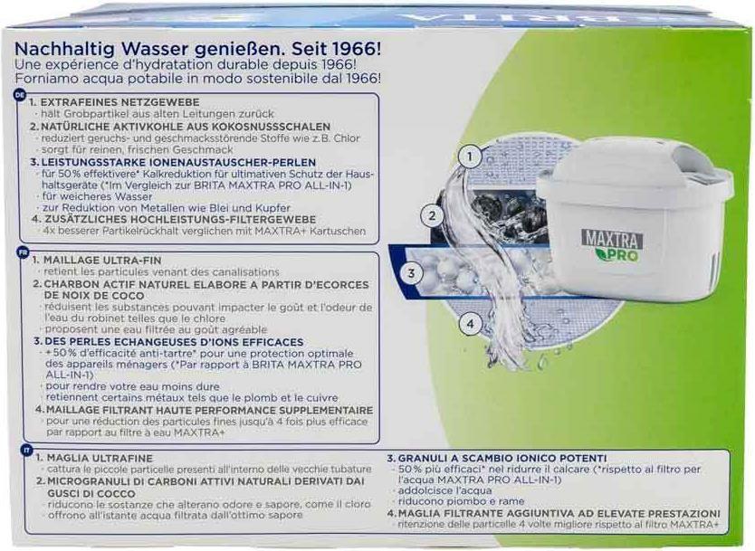 Cartucho de Filtro de Água BRITA MAXTRA PRO Extra Kalkschutz (Altura 163 mm (embalagem) - Branco)