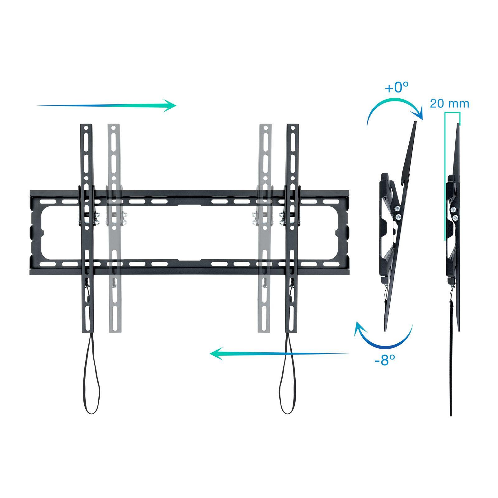 Suporte de Parede para TV TOOQ LP1081T-B (37-80" - 45 kg - Preto), miniatura 2