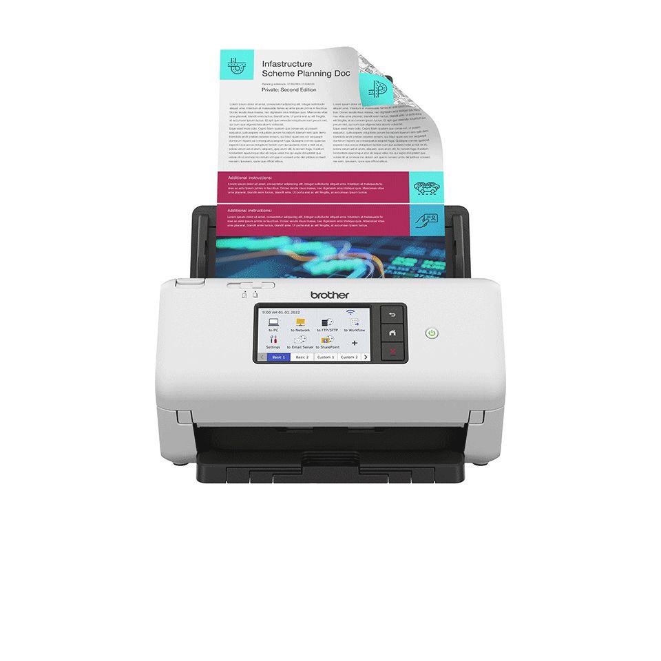 Scanner de Documentos BROTHER ADS-4700W (Branco e Preto)