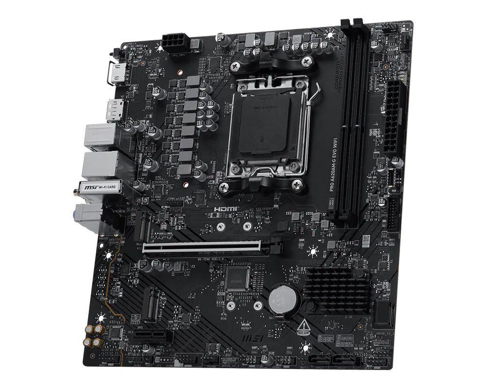 Motherboard MSI PRO A620AM-G EVO WIFI (AM5 - micro ATX - Duplo canal - Preto), miniatura 4