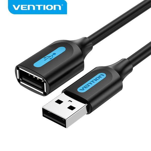 Cabo de Extensão USB VENTION CBIBD (0,5 m - USB Tipo A macho - USB Tipo A fêmea - Preto) — miniatura 2