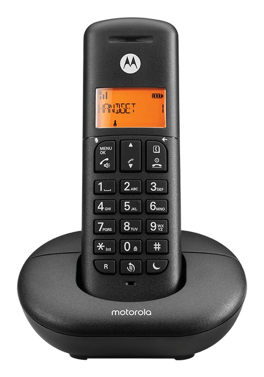Telefone Fixo Sem Fios MOTOROLA E201 (Preto)