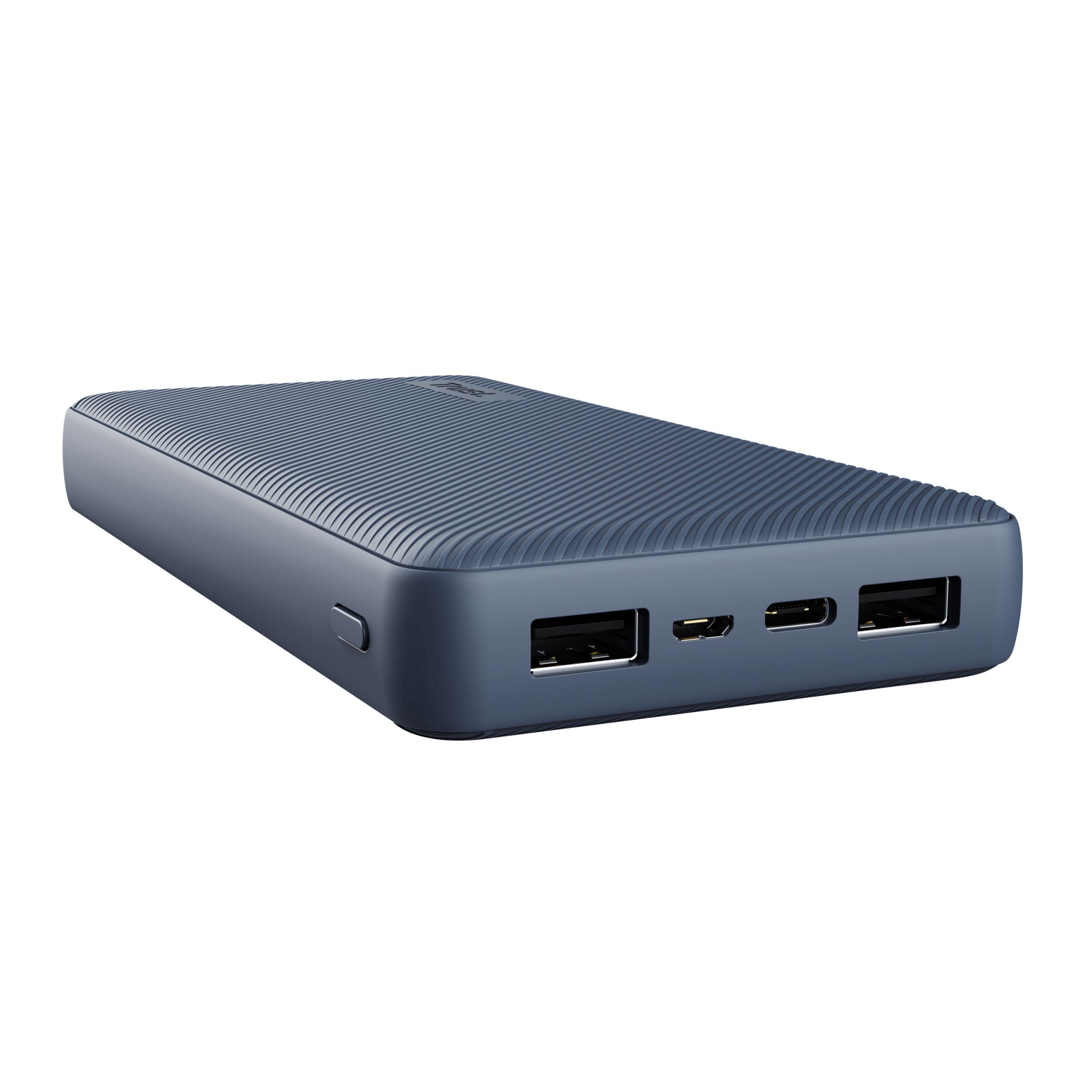 Powerbank TRUST Primo 25026 (20000 mAh - 74 Wh - Micro-USB + USB Type-C - Azul)