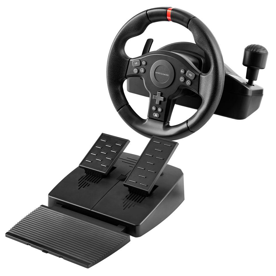 Volante e Pedais MARS GAMING MWH-RSXONE (Com fios - Preto)