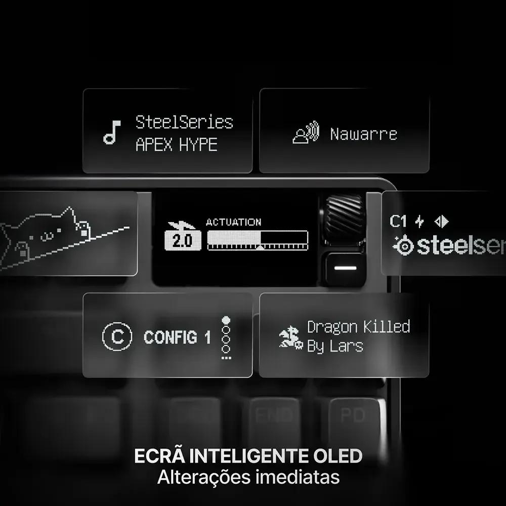 Teclado STEELSERIES Apex Pro TKL Wireless Gen 3 (Inglês - Magnetic-mechanical key switch - Tenkeyless - Preto) — miniatura 5