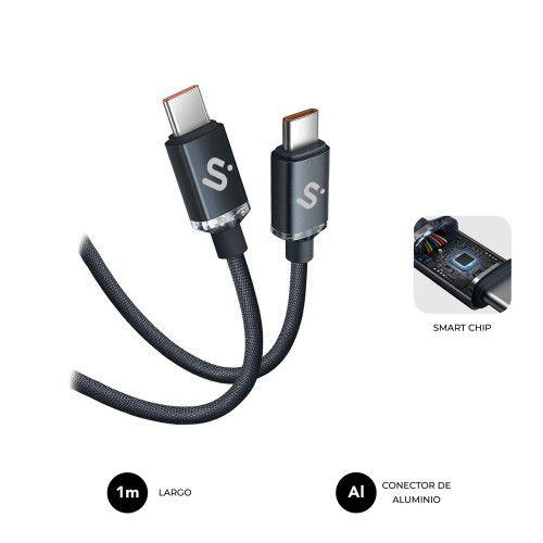 Cabo USB-C SUBBLIM Optimus (1 m - USB C - Preto) — miniatura 3