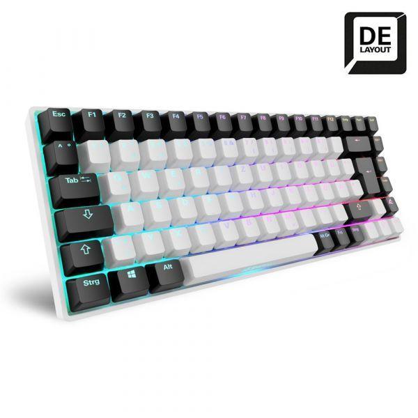 Teclado SHARKOON SKILLER SGK50 S3 (Alemão - Gateron Yellow - 75% - Branco), miniatura 2
