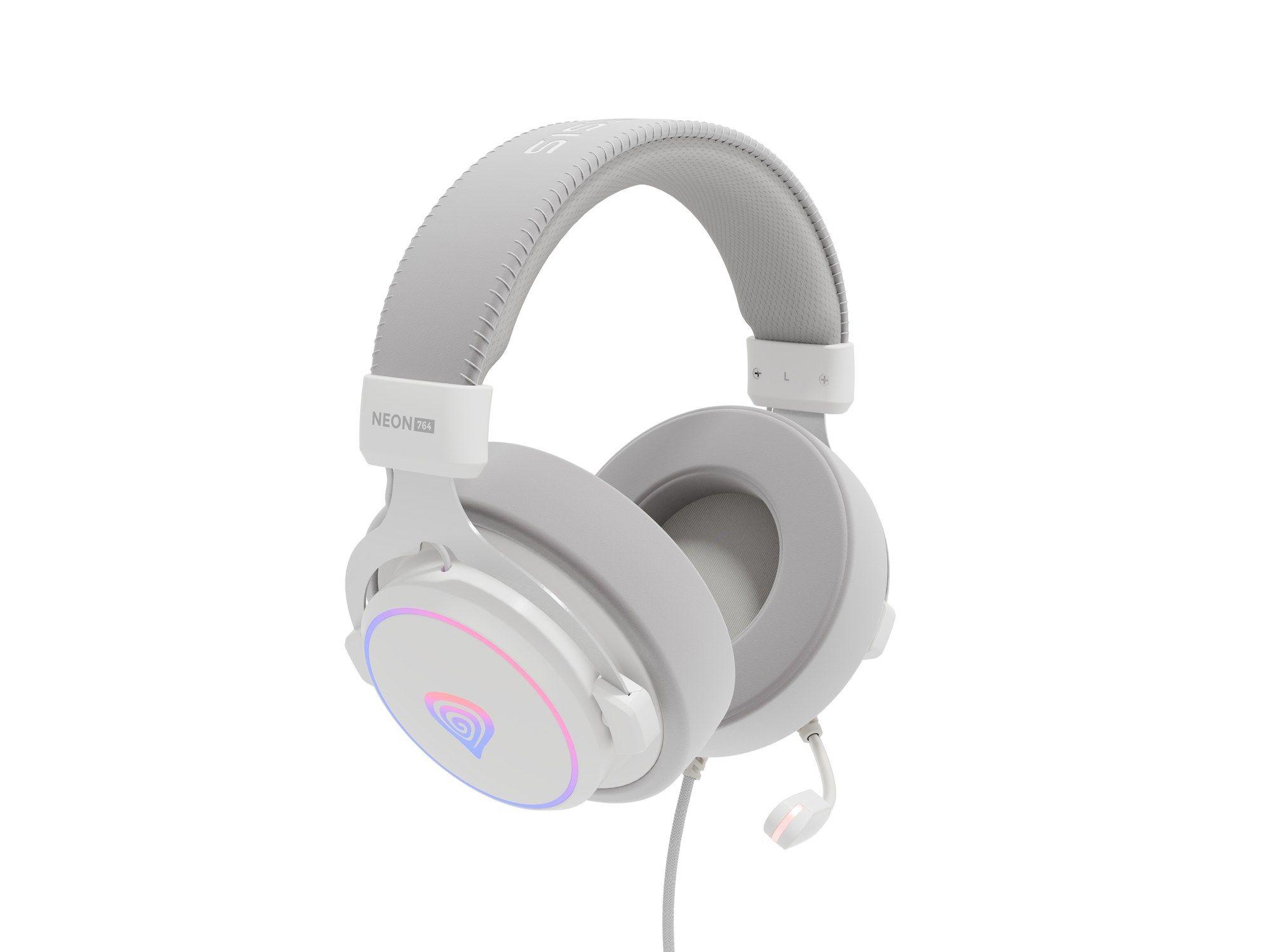 Headset Gaming GENESIS Neon 764 (Binaural - Com fios - Circum-aural - Branco) — miniatura 3