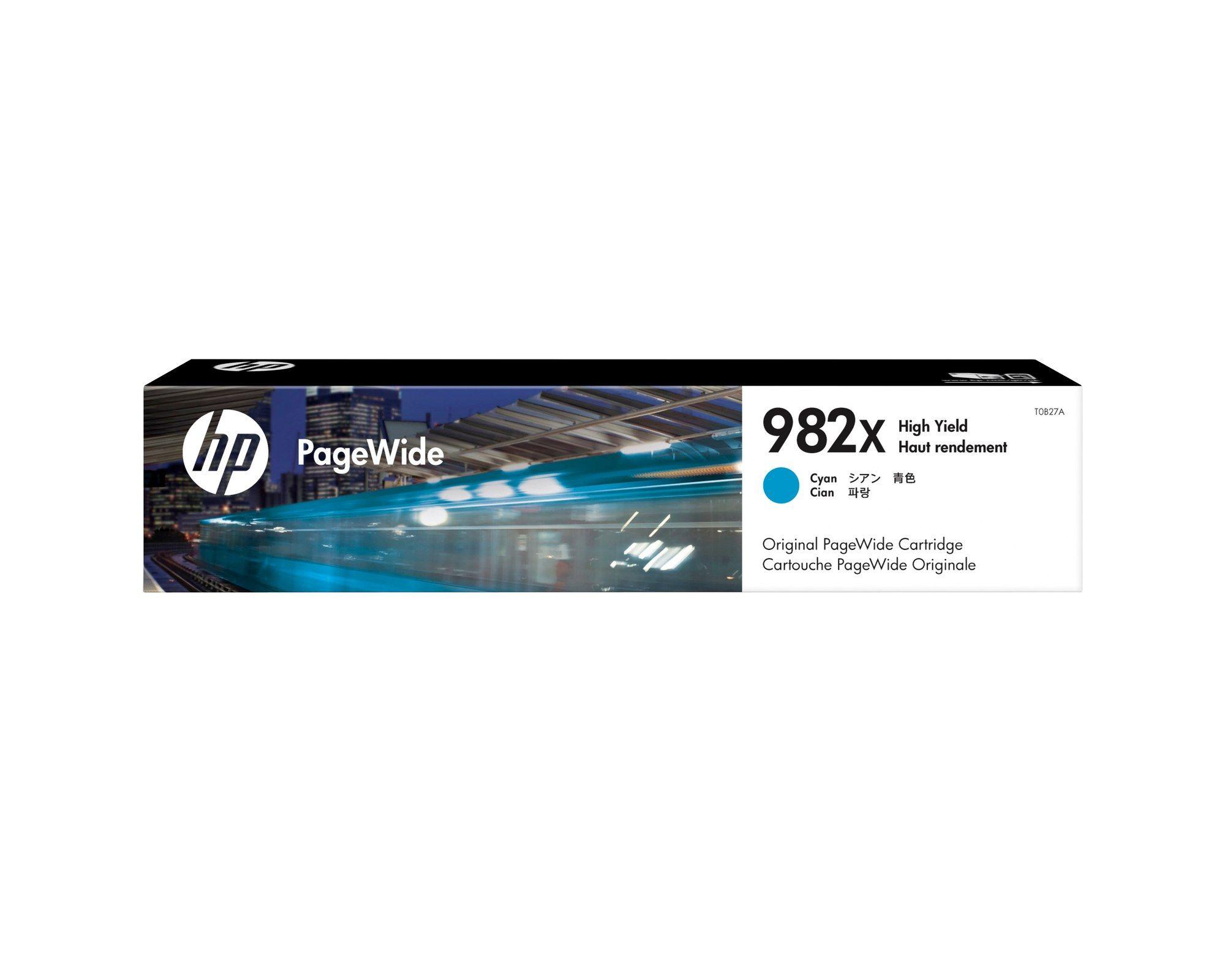 Tinteiro HP PageWide 982X (16000 páginas a cores - Ciano)