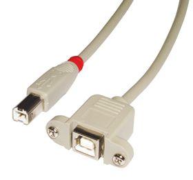 Cabo USB LINDY 31800 (0,5 m - USB B - Cinzento)