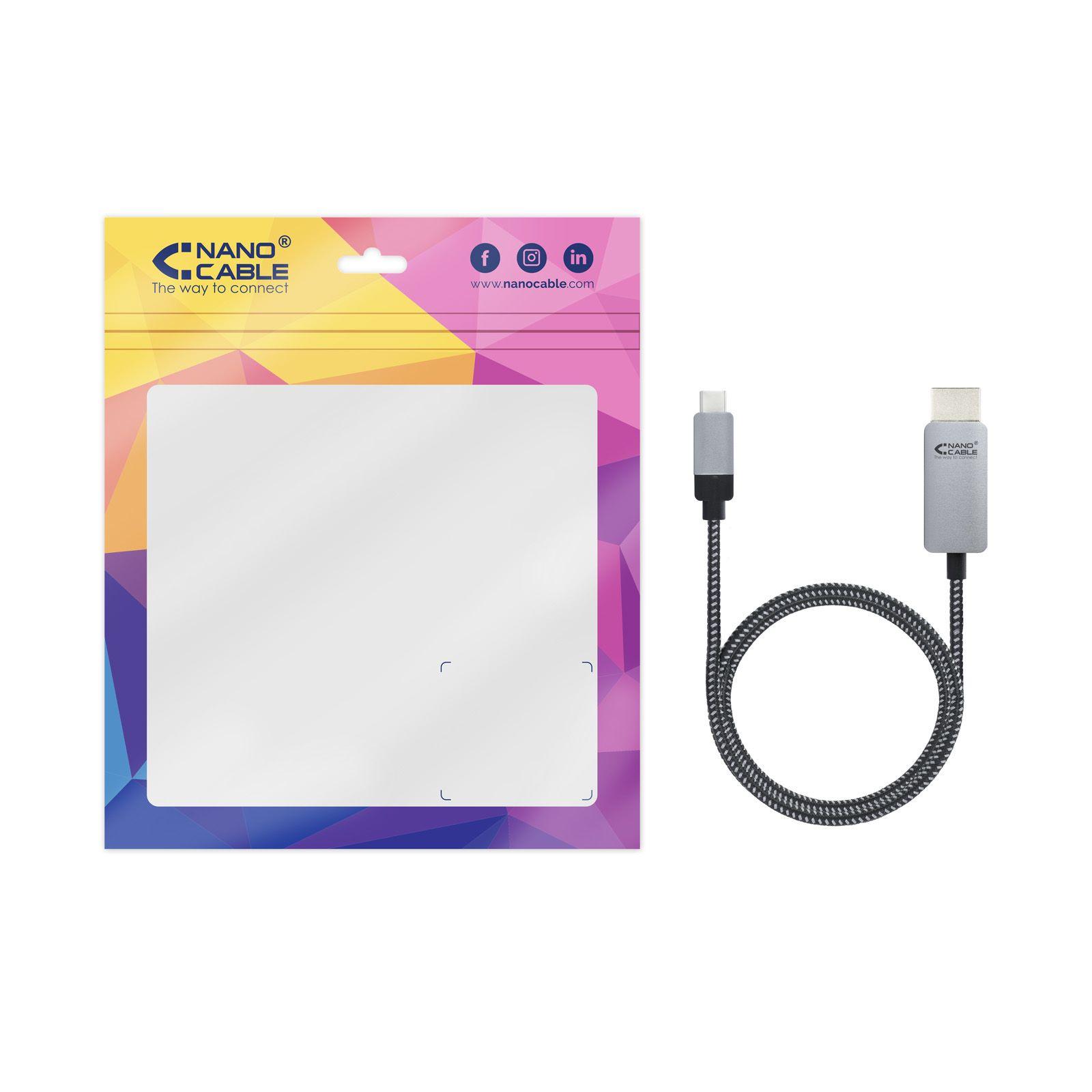 Cabo Conversor NANOCABLE 10.15.5102 (1,8 m - USB Type-C - Preto) — miniatura 6