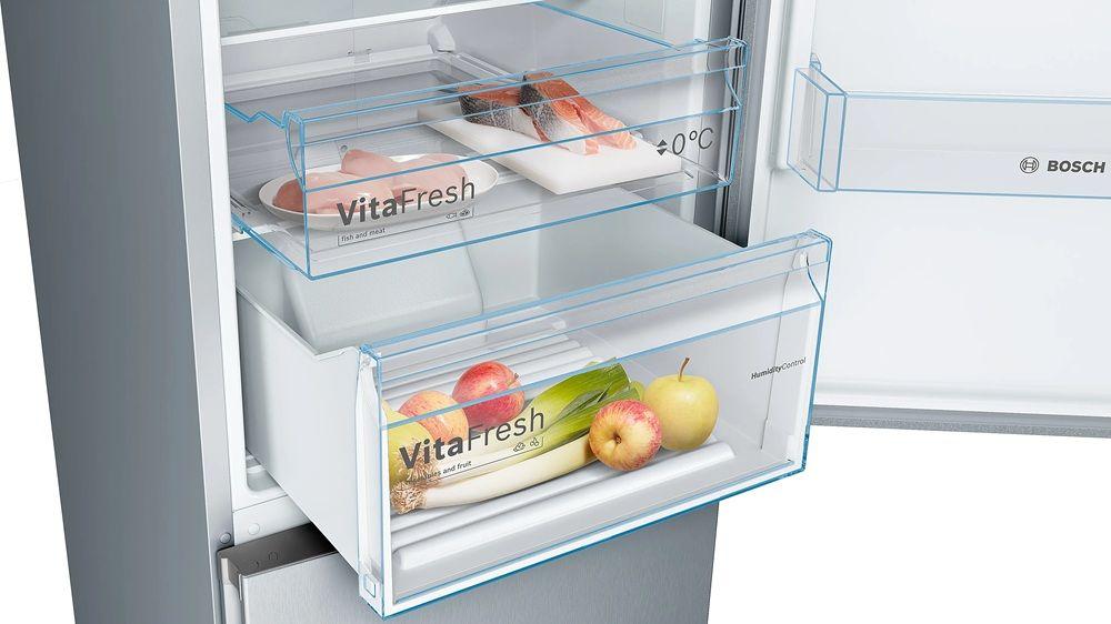 Frigorífico Combinado Independente BOSCH KGN36VLDB (326 L - 186x60x66 cm - 186 cm - Inox) — miniatura 5