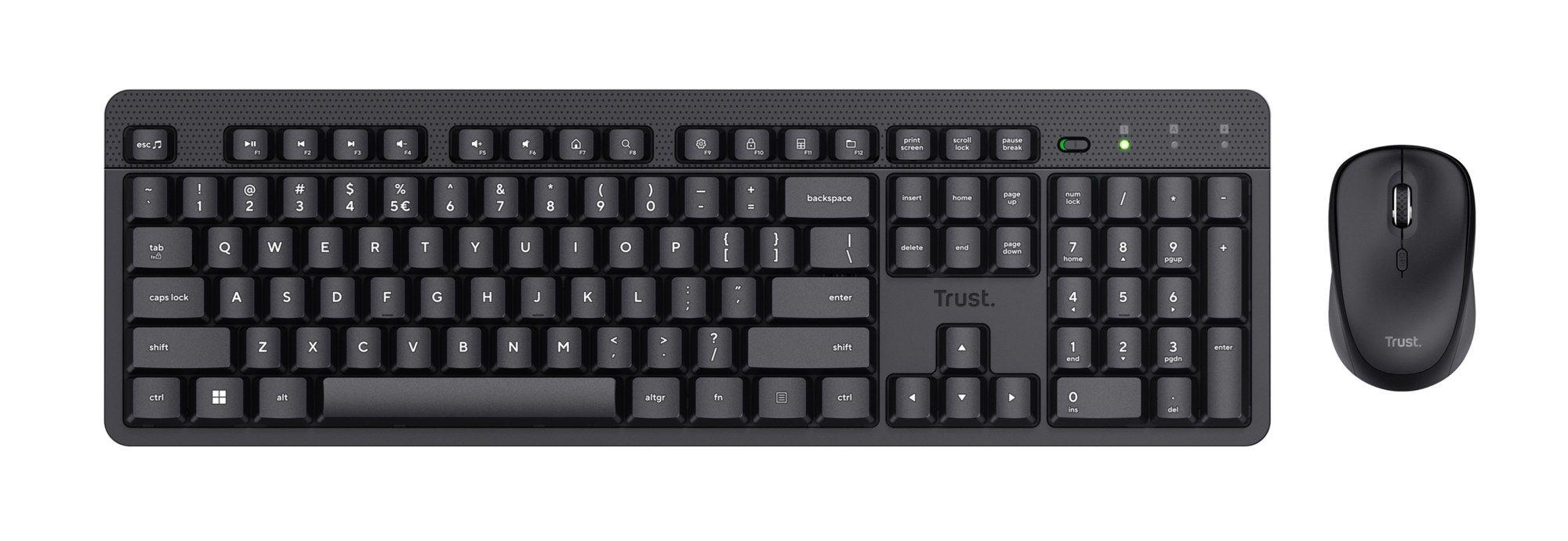 Conjunto de Teclado e Rato TRUST Ody II (Inglês - Interruptor de membrana - Tamanho completo - Preto) — miniatura 4