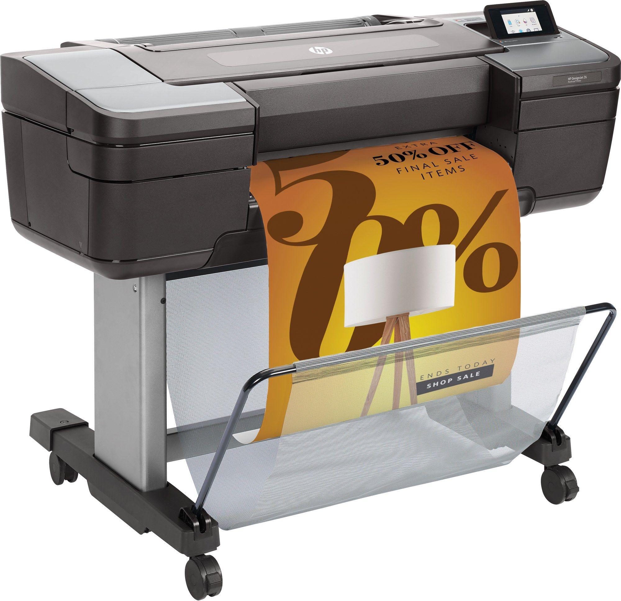 Impressora de Grande Formato HP DesignJet Z6 PostScript T8W15A#B19 (Windows e Mac - USB Type A - Cinzento), miniatura 4