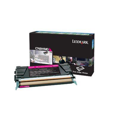 Toner LEXMARK C748H1MG (10 000 páginas - Lexmark C746, C748 - Magenta)