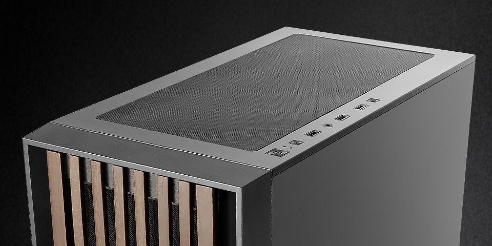 Caixa PC ATX MARS GAMING MC-WOODC (ATX, Micro ATX, Mini-ITX - Midi Tower - 16,3 cm - Preto) — miniatura 3