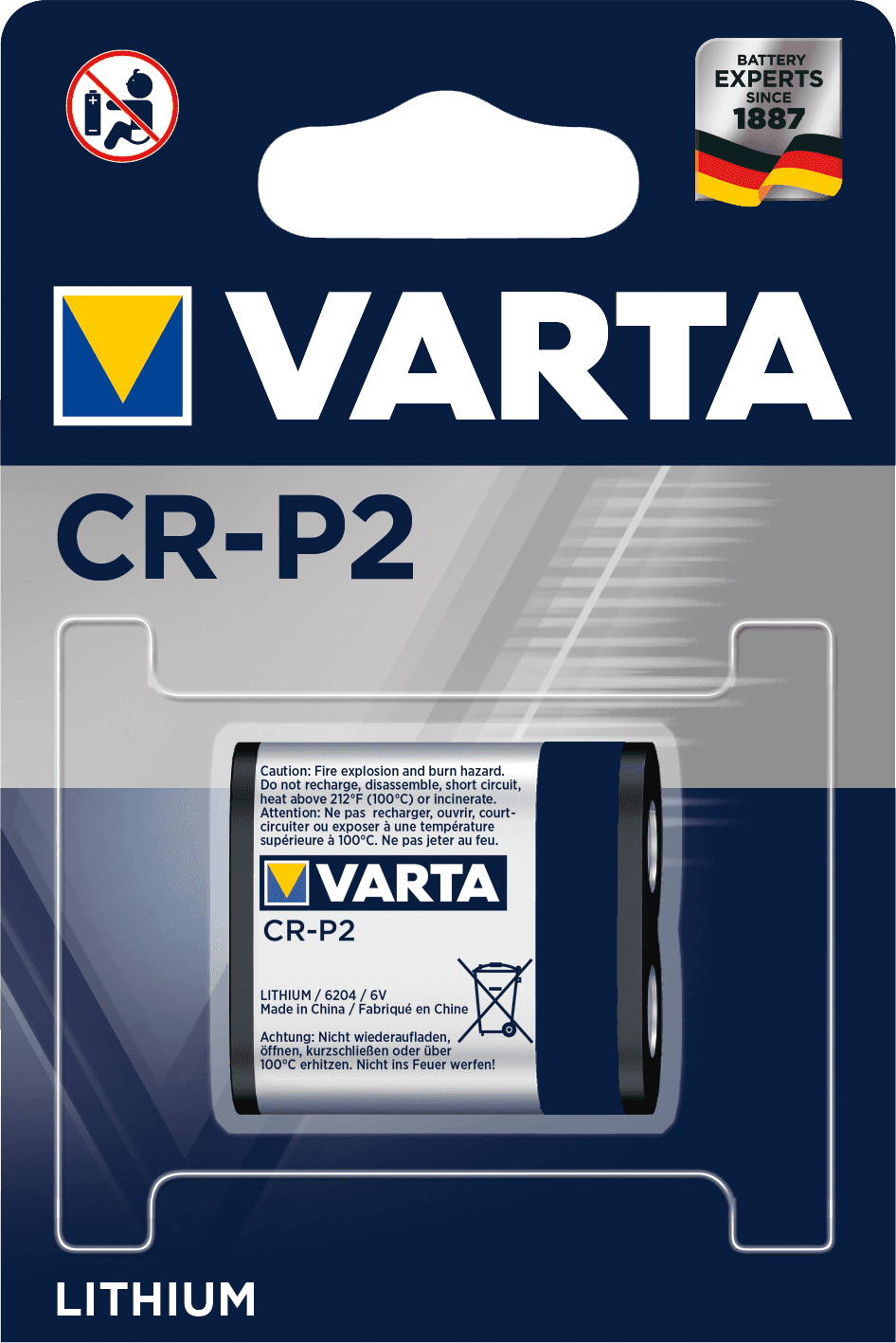 Pilha VARTA CRP2 (Lítio - 6 V - 1 unidade)