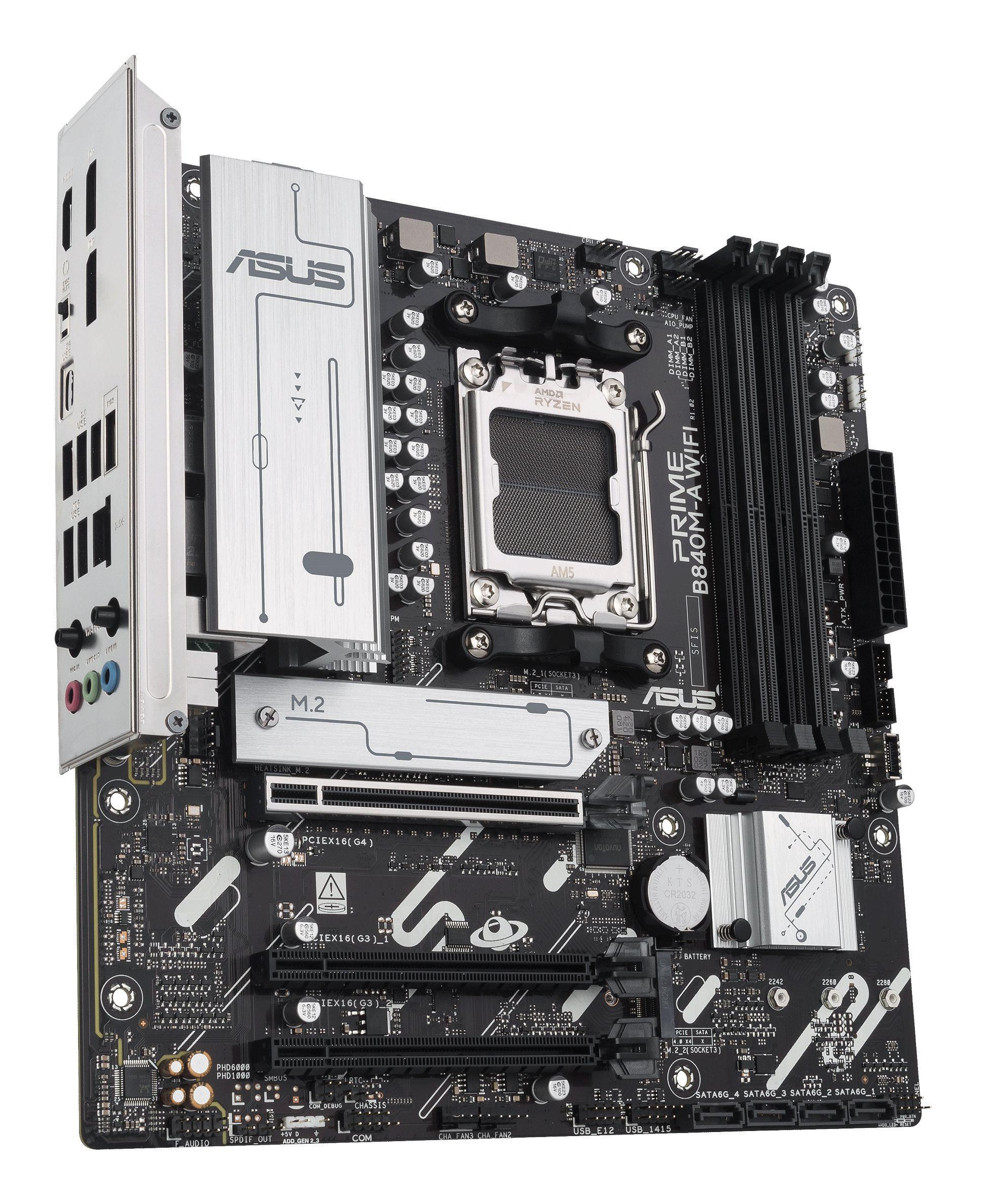 Motherboard ASUS PRIME B840M-A WIFI (AM5 - micro ATX - Duplo canal) — miniatura 4