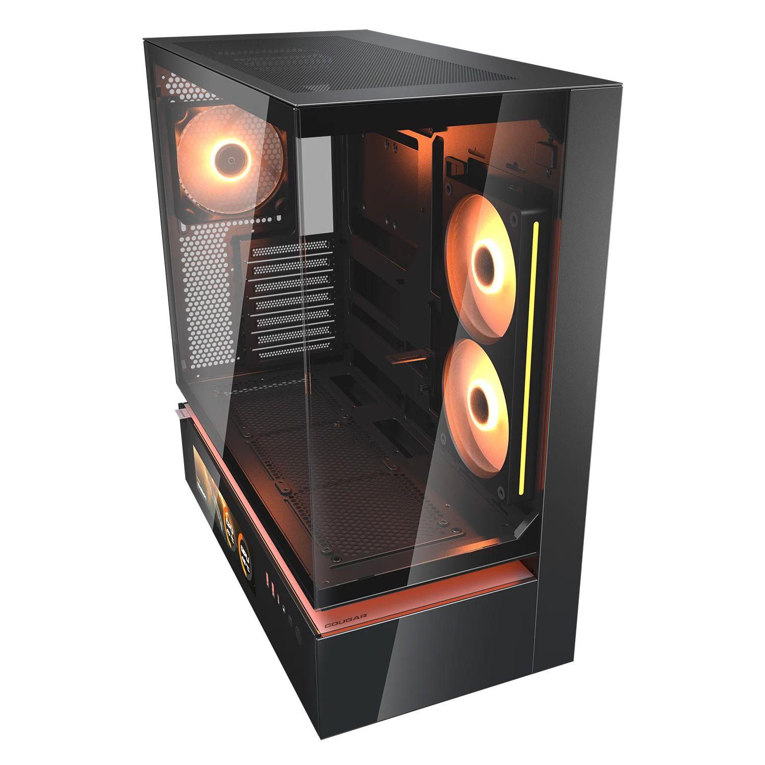 Caixa ATX COUGAR CFV235 Vision (Ecrã LCD 9,16" - ARGB - Preto) — miniatura 4