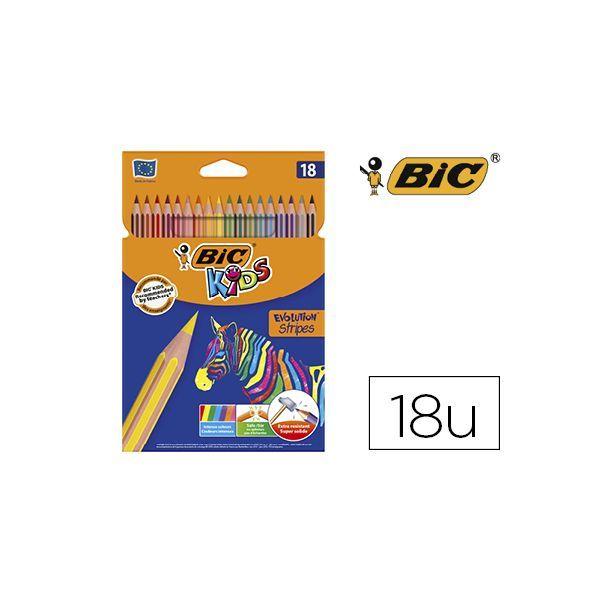 Lápis de Cores BIC Kids Evolution Stripes (Resina - Multicor), miniatura 2