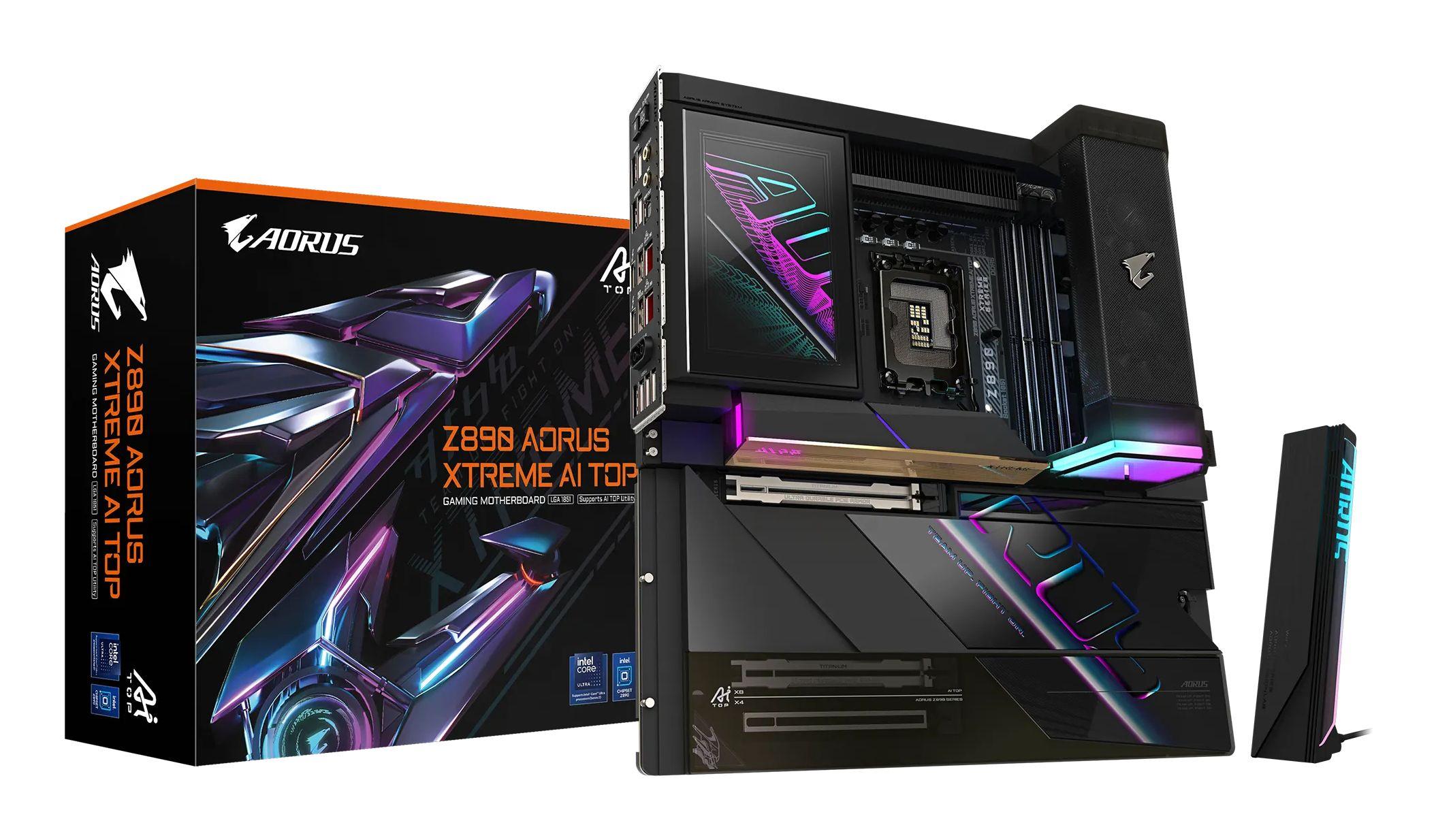 Motherboard GIGABYTE Z890 AORUS XTREME AI TOP (LGA 1851 (Socket V1) - Intel Core Ultra - ATX extensível - Preto)