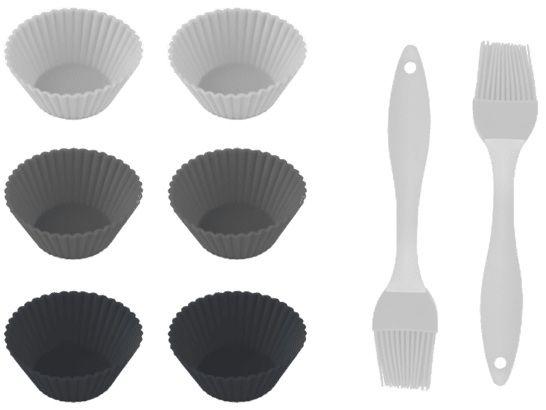 Conjunto de Formas e Pincéis CECOTEC Cecofry SweetBake XL (Cinzento e Preto), miniatura 3