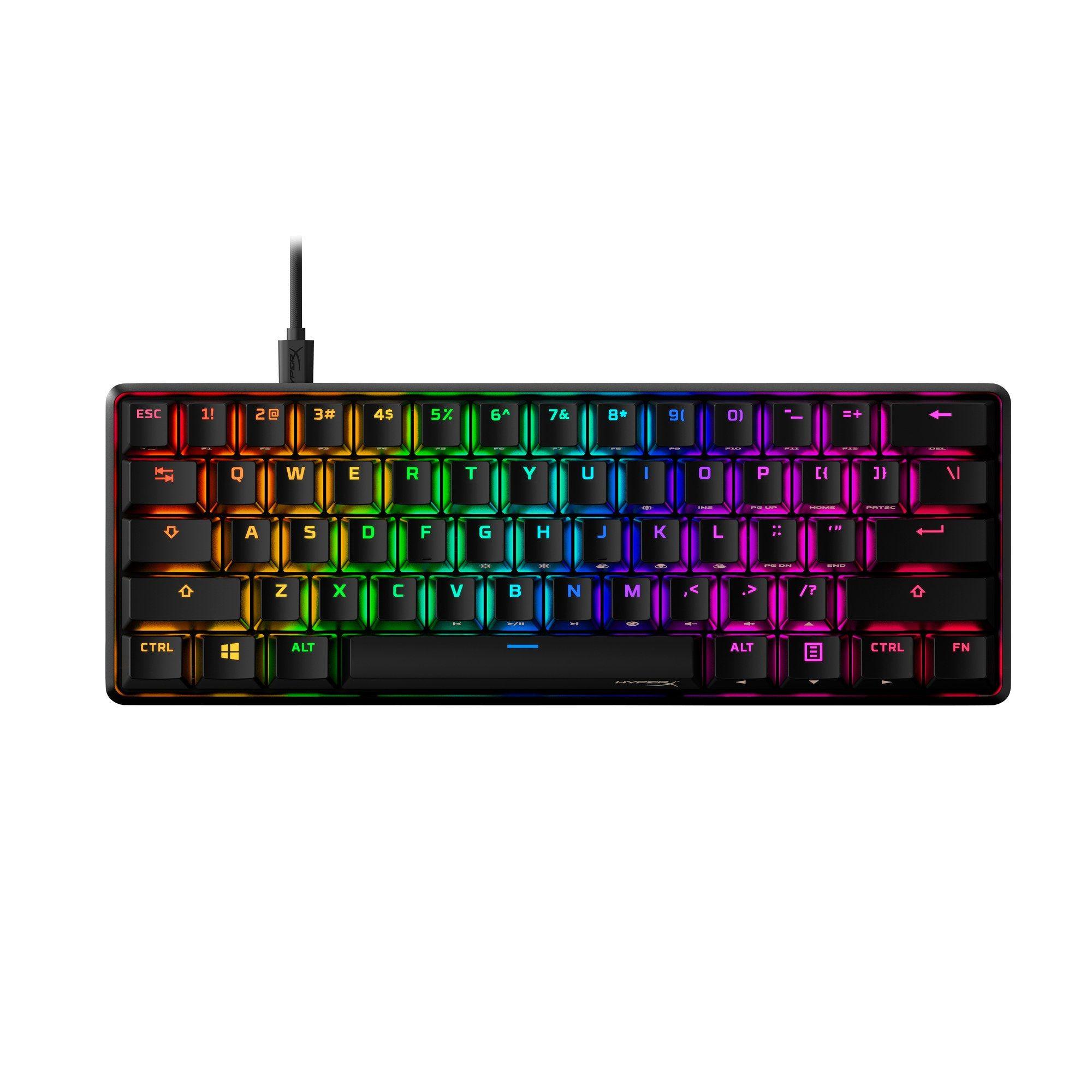Teclado HYPERX Alloy Origins 60 (Inglês - HyperX Red - 60% - Preto)