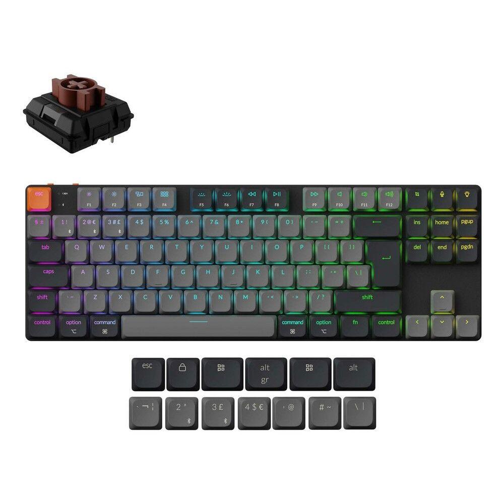 Teclado KEYCHRON K1 K1X-B3 (Inglês - Keychron Milk POM Brown - 80% - Cinzento), miniatura 2